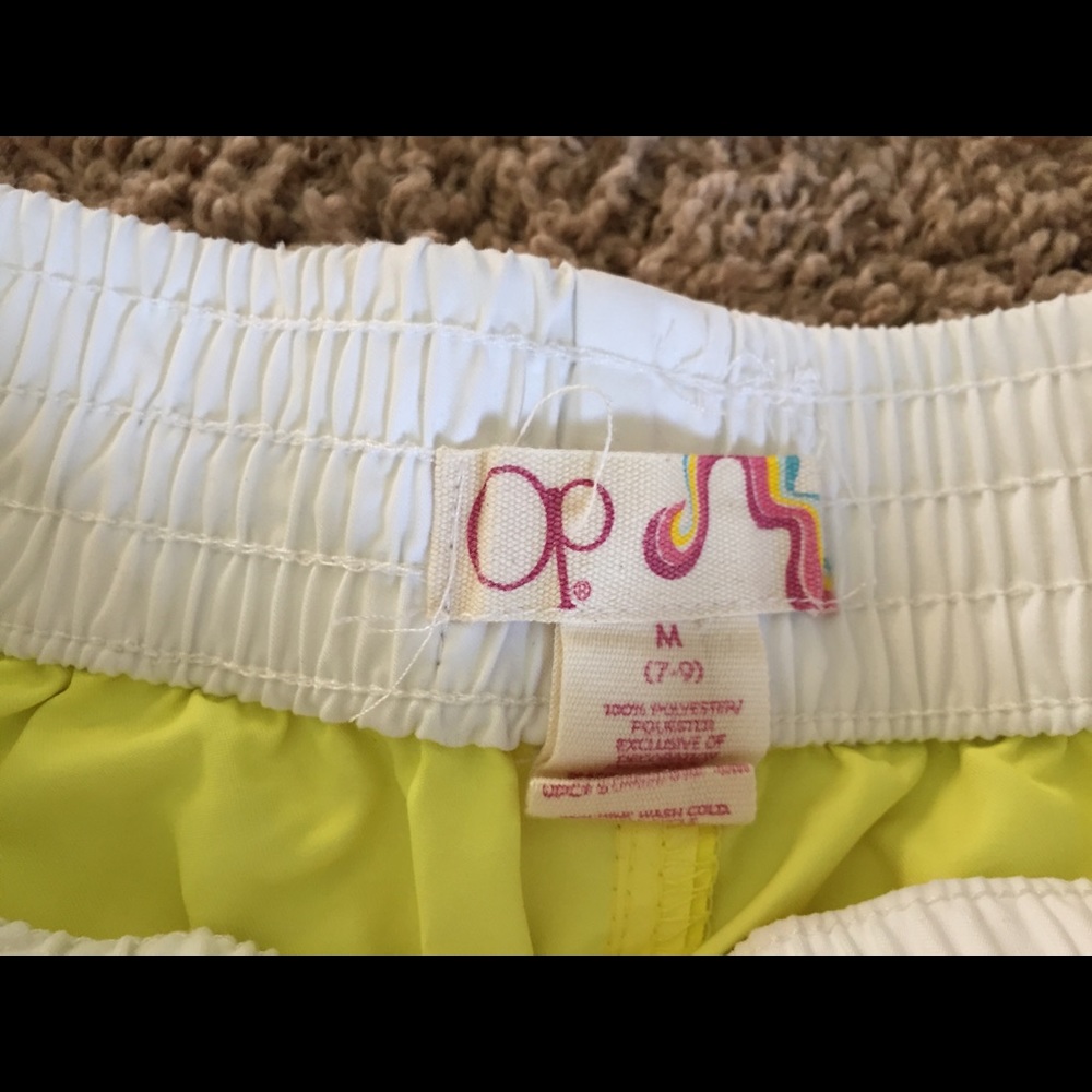 🌻 5/$25 Bright Yellow w/ White Trim Ocean Pacific Shorts - Picture 4 of 5